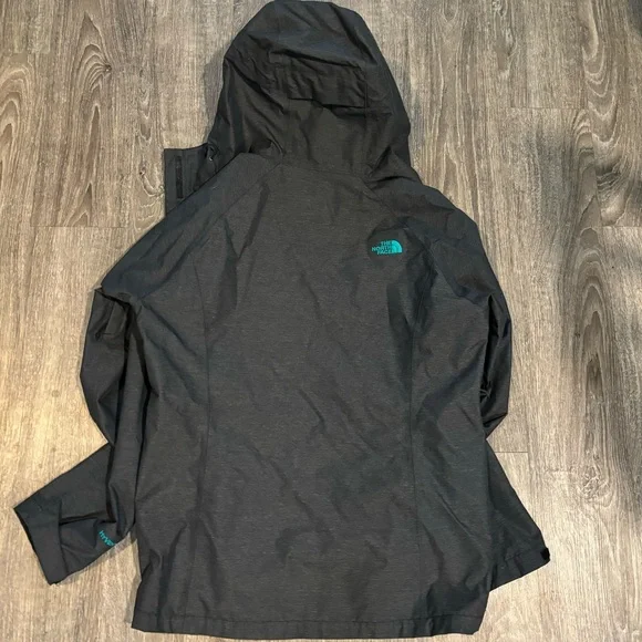 The North Face Black Jacket with Blue Logo - Picture 3 of 3